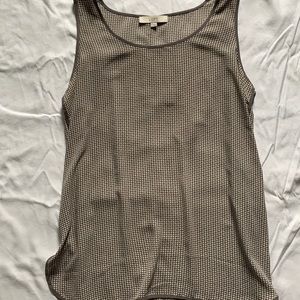 Loft size Large light brown and white shirt